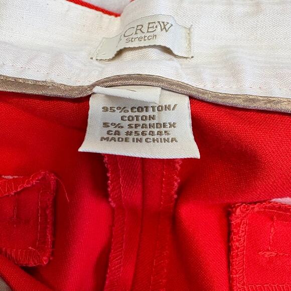J. Crew Minnie Stretch Ankle Trouser Mid Rise Dress Pants Red Women’s Size 4 - Picture 7 of 12